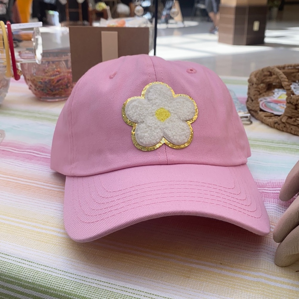 Chenille flower hat